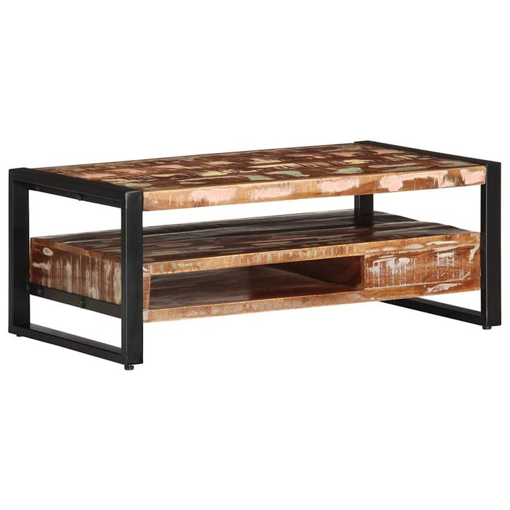 Masuta De Cafea Multicolora 90X50X36 Cm Lemn Masiv Recuperat