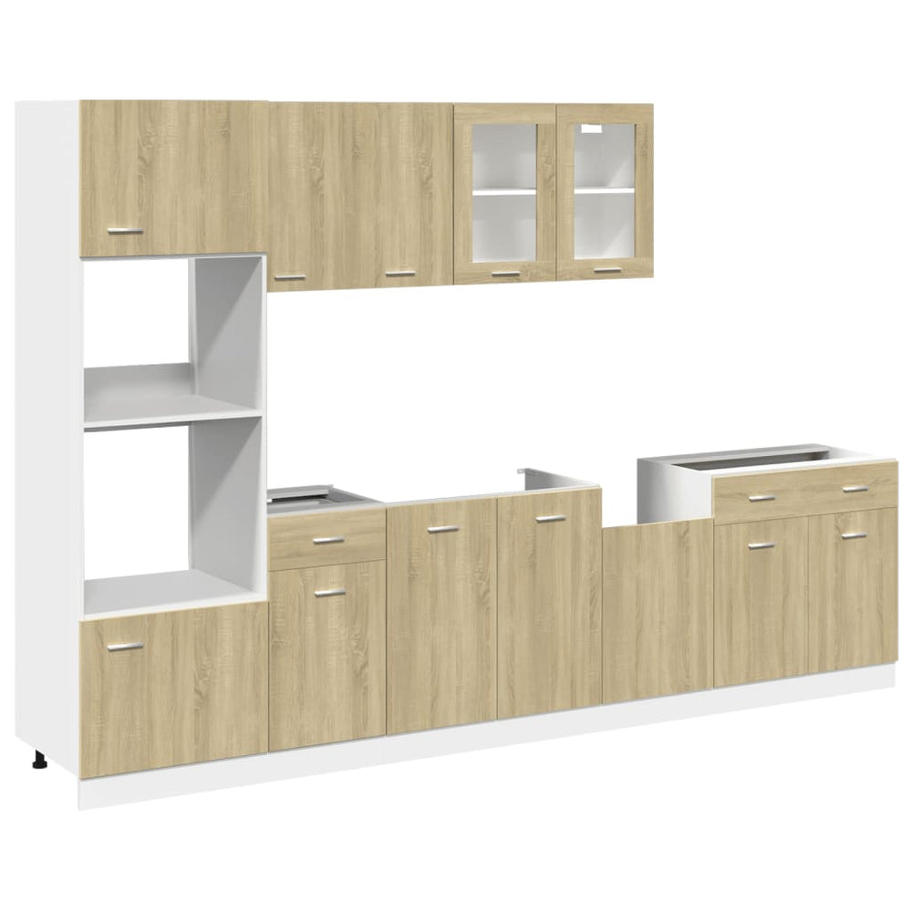 Set Dulapuri De Bucătărie 7 Piese , Lemn Prelucrat