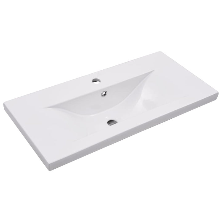 Set Mobilier De Baie, 2 Piese, Ceramică Și Lemn Prelucrat