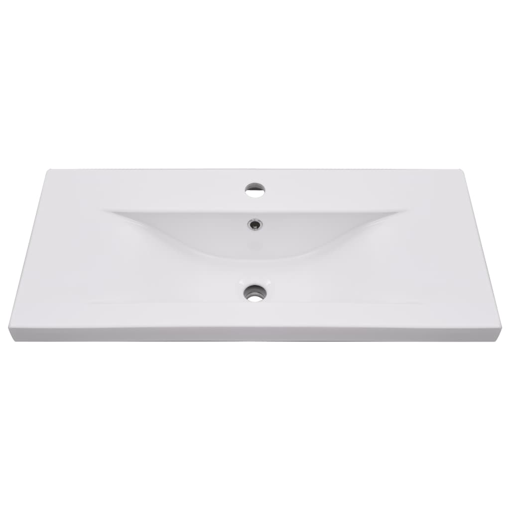 Set Mobilier De Baie, 2 Piese, Ceramică Și Lemn Prelucrat