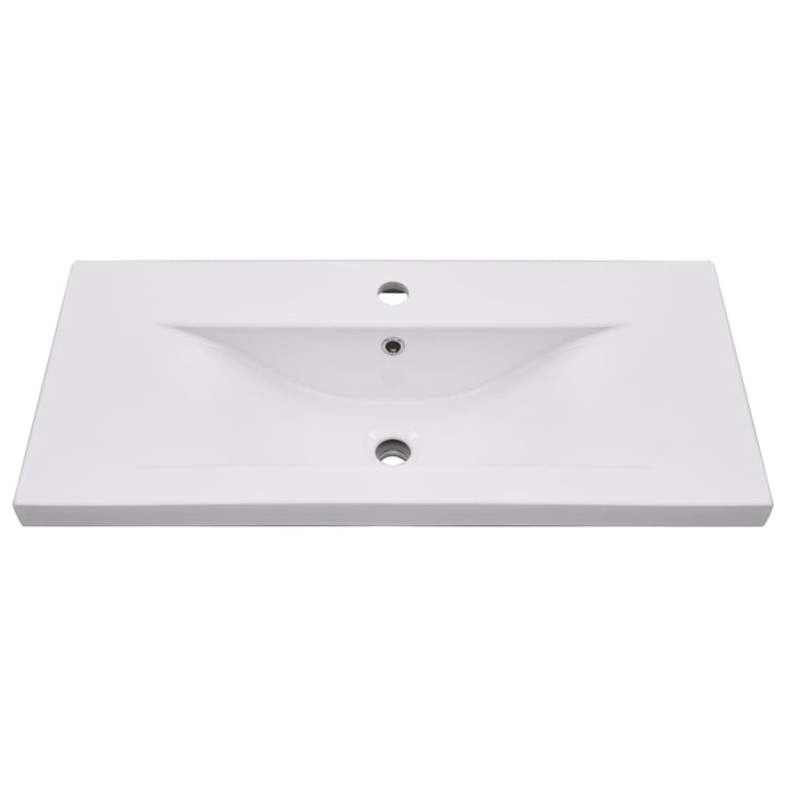 Set Mobilier De Baie, 2 Piese, Ceramică Și Lemn Prelucrat
