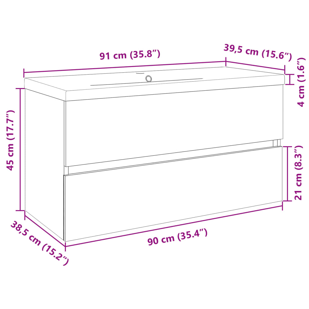 Set Mobilier De Baie, 2 Piese, Ceramică Și Lemn Prelucrat