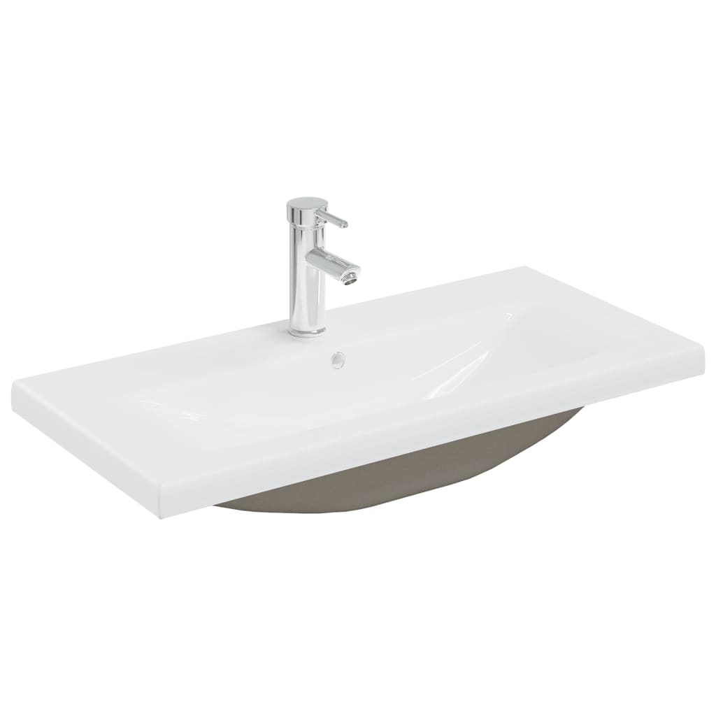 Set Mobilier De Baie, 2 Piese, Ceramică Și Lemn Prelucrat