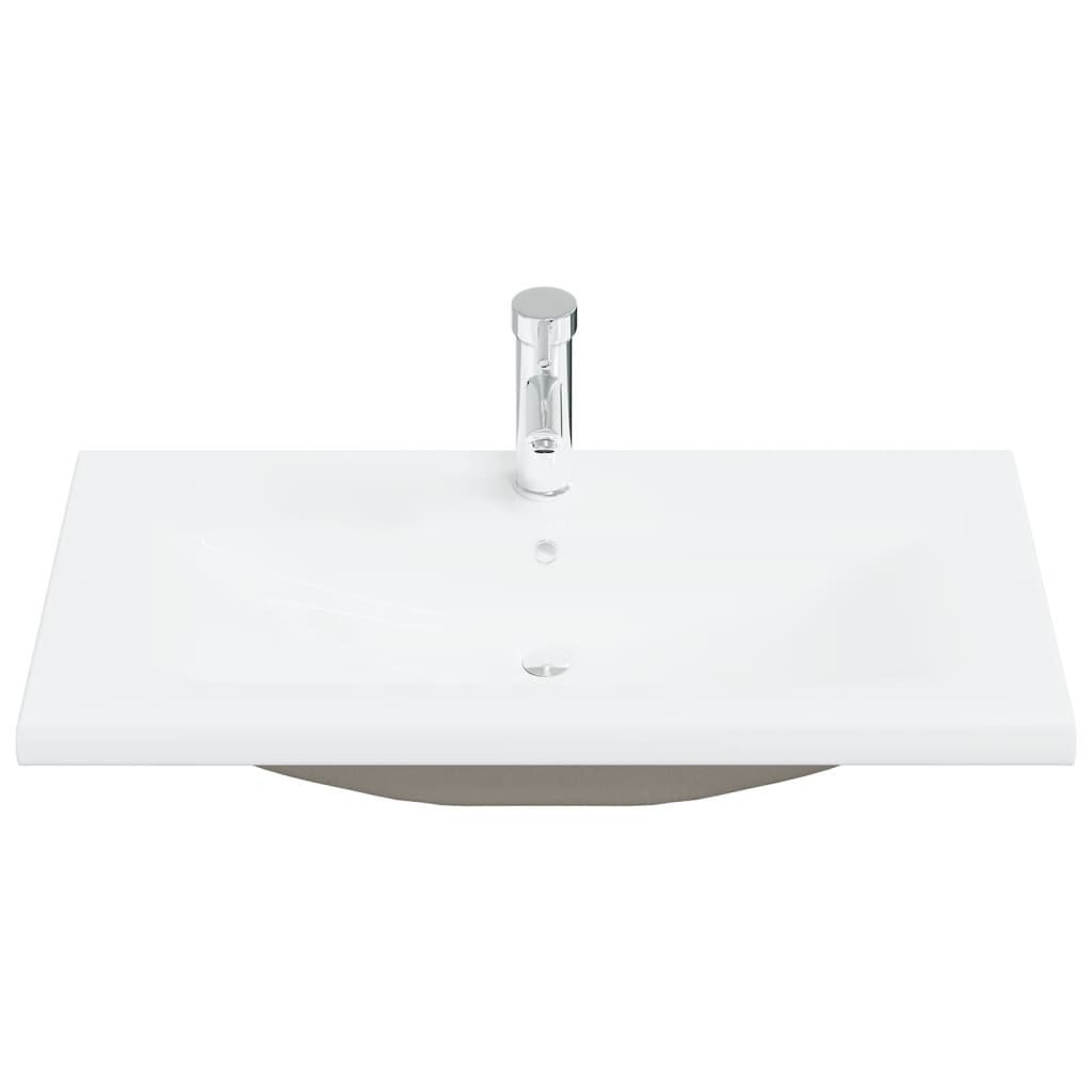 Set Mobilier De Baie, 2 Piese, Ceramică Și Lemn Prelucrat