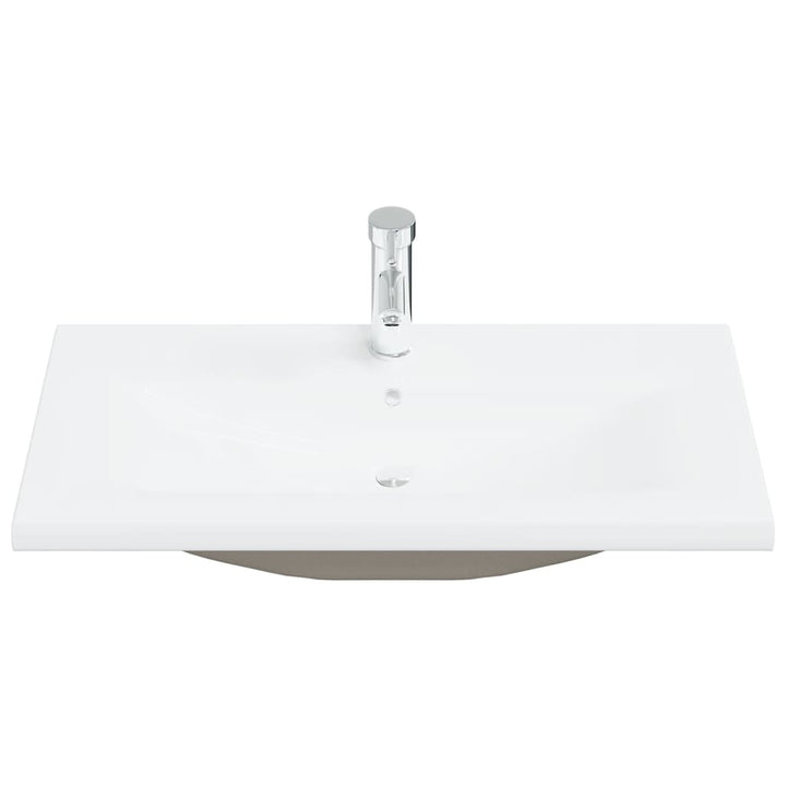 Set Mobilier De Baie, 2 Piese, Ceramică Și Lemn Prelucrat
