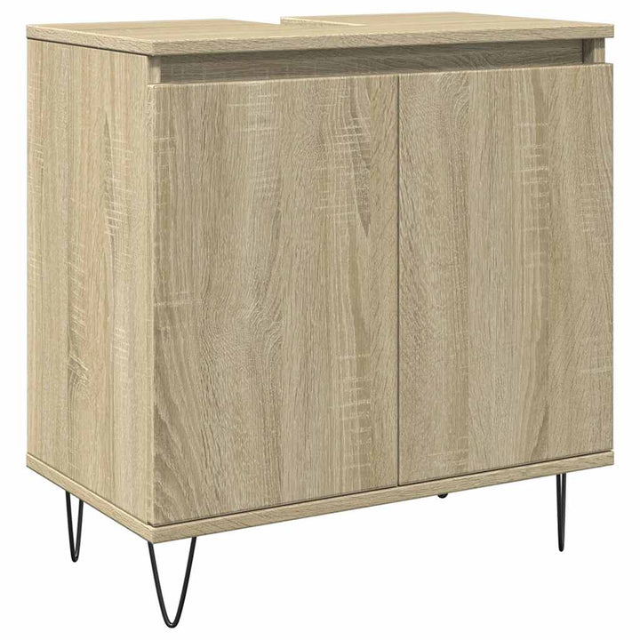 Set Mobilier De Baie, 3 Piese, , Lemn Prelucrat