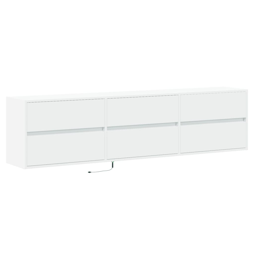 Comodă Tv De Perete Cu Lumini Led, , 180X31X45 Cm