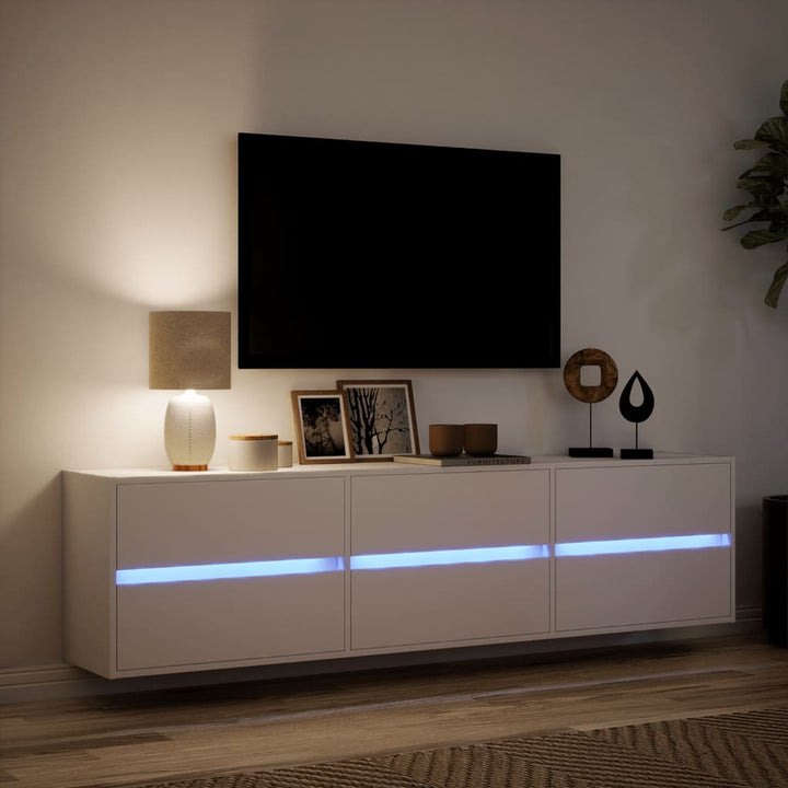 Comodă Tv De Perete Cu Lumini Led, , 180X31X45 Cm