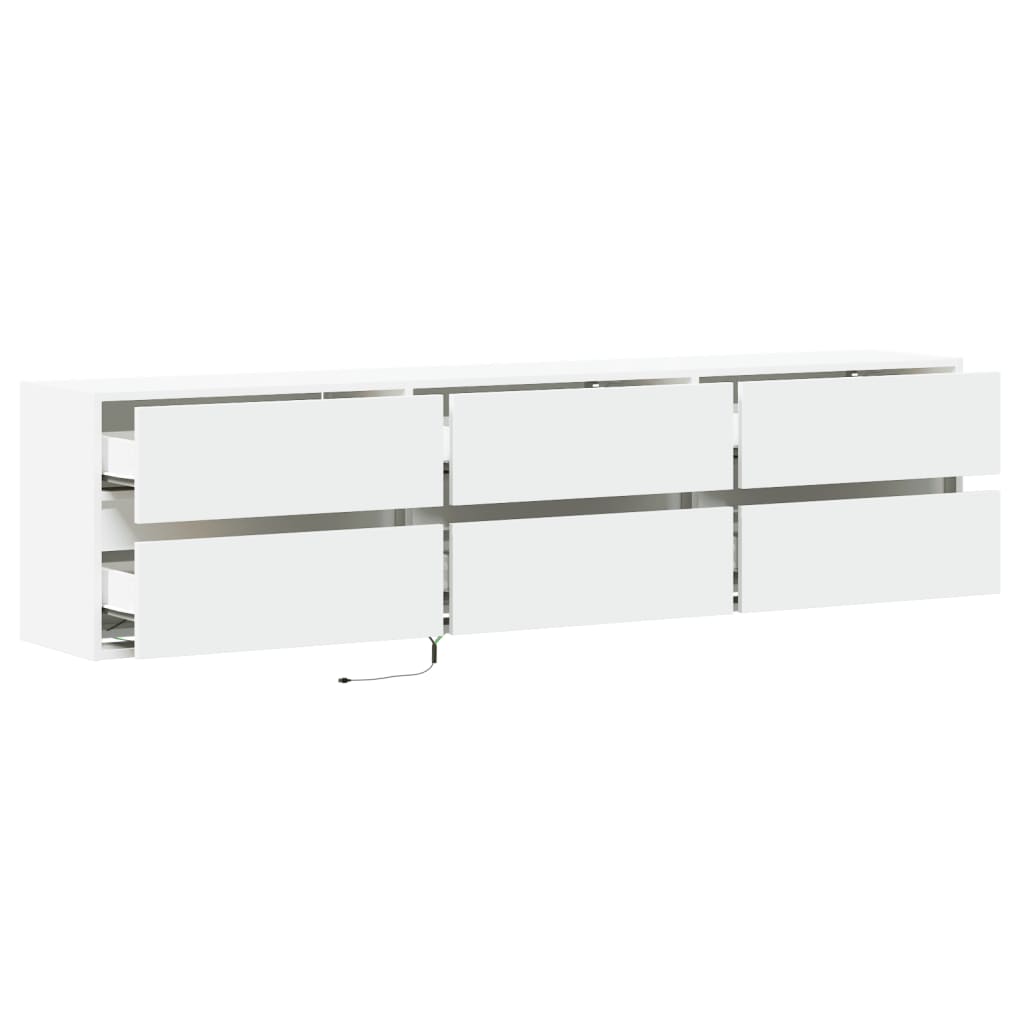 Comodă Tv De Perete Cu Lumini Led, , 180X31X45 Cm