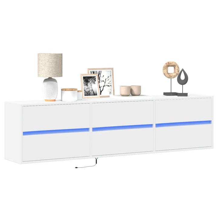 Comodă Tv De Perete Cu Lumini Led, , 180X31X45 Cm