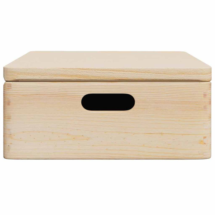 Cutie Din Lemn Cu Capac 40X30X23 Cm Din Lemn Masiv De Pin