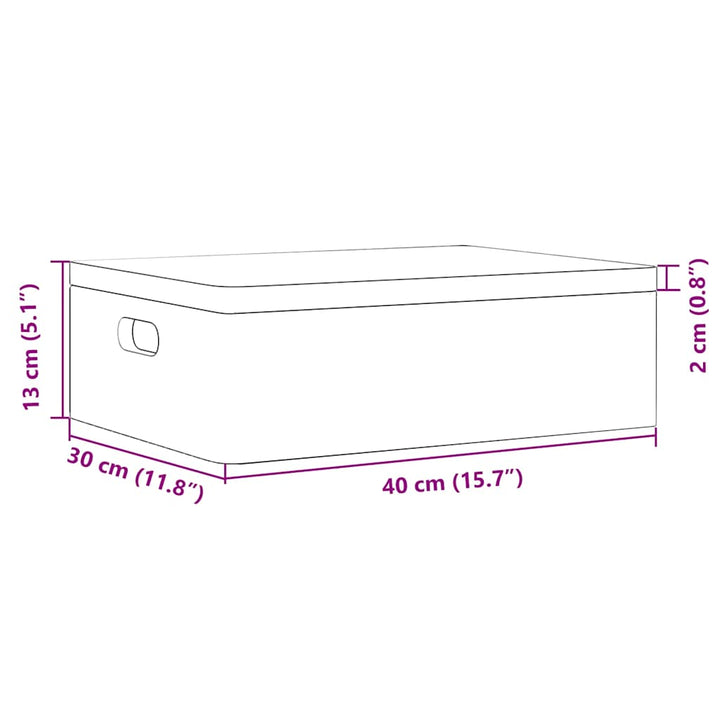 Cutie Din Lemn Cu Capac 40X30X23 Cm Din Lemn Masiv De Pin