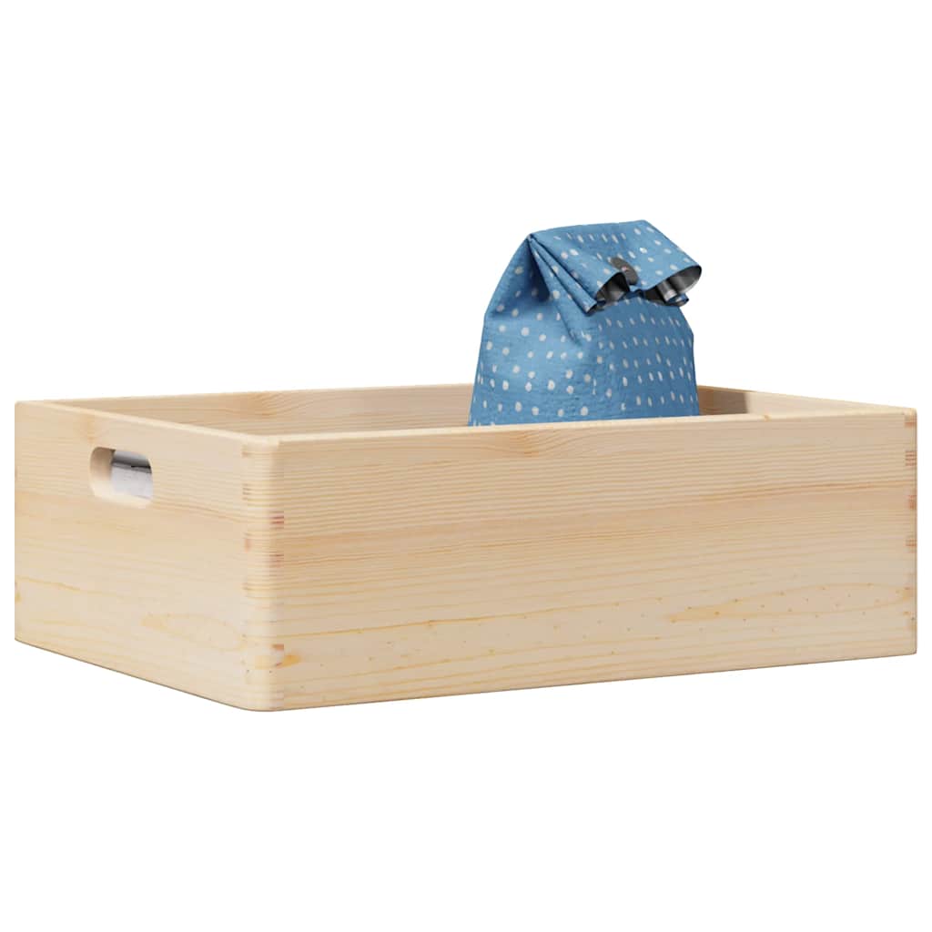 Cutie Din Lemn Cu Capac 40X30X23 Cm Din Lemn Masiv De Pin