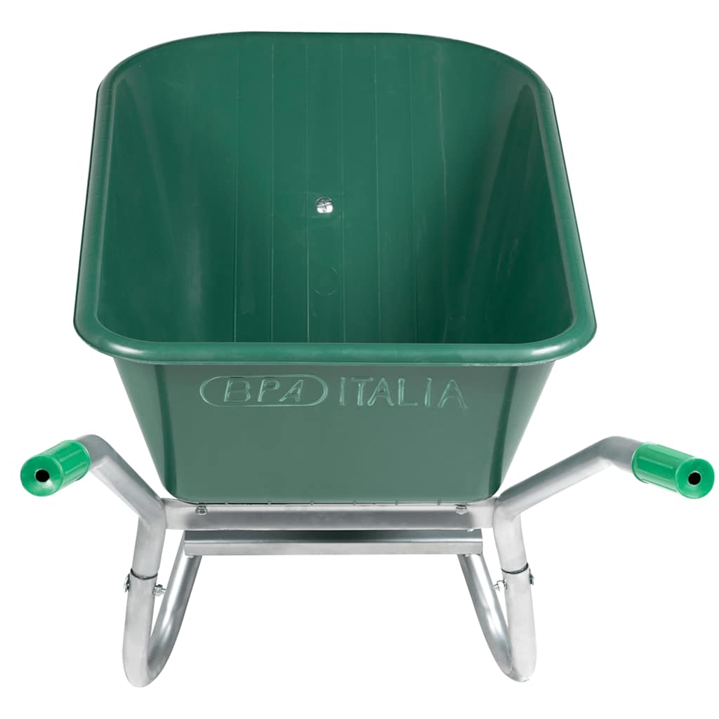 Roabă Verde 90 L 150 Kg Oțel Galvanizat Și Plastic