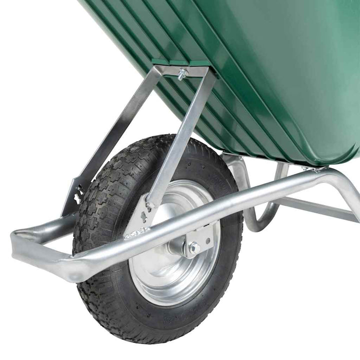 Roabă Verde 90 L 150 Kg Oțel Galvanizat Și Plastic
