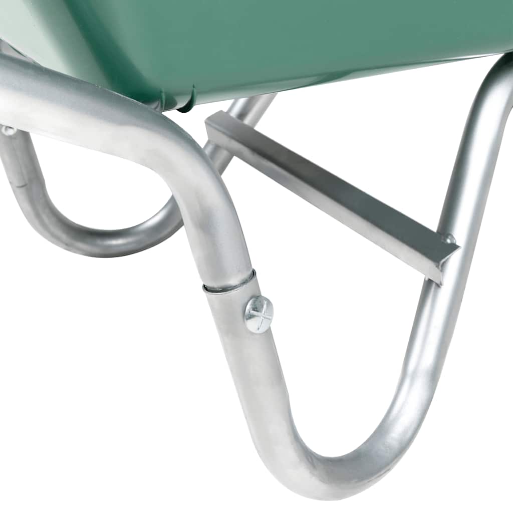 Roabă Verde 90 L 150 Kg Oțel Galvanizat Și Plastic