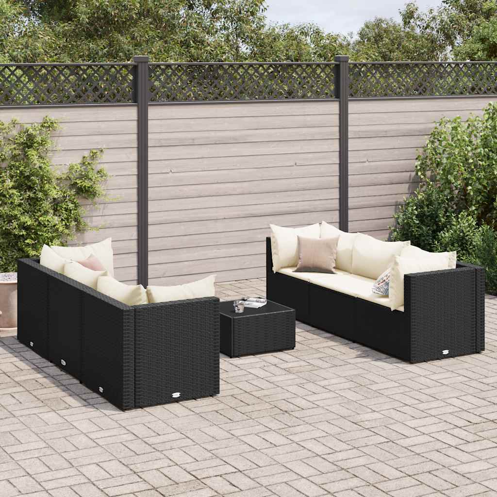 Set Mobilier De Grădină Cu Perne, 6 Piese, Gri, Poliratan