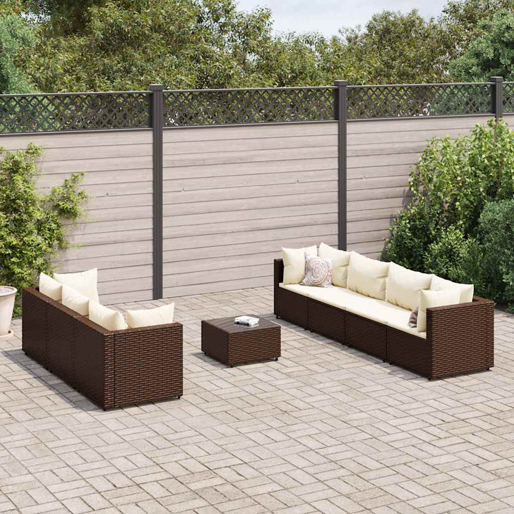 Set Mobilier De Grădină Cu Perne, 6 Piese, Gri, Poliratan