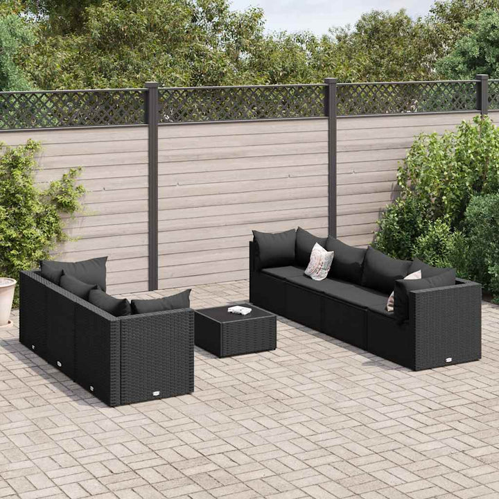 Set Mobilier De Grădină Cu Perne, 6 Piese, Gri, Poliratan