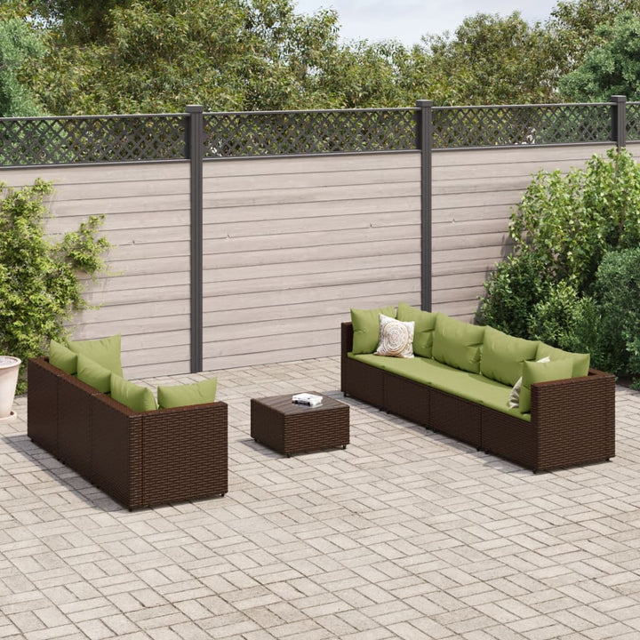 Set Mobilier De Grădină Cu Perne, 6 Piese, Gri, Poliratan