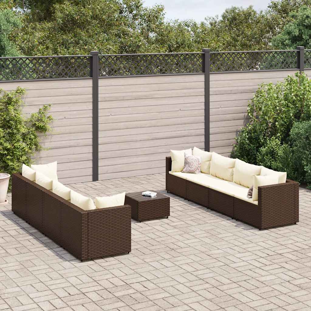 Set Mobilier De Grădină Cu Perne, 6 Piese, Gri, Poliratan