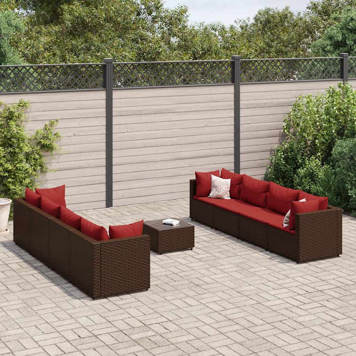 Set Mobilier De Grădină Cu Perne, 6 Piese, Gri, Poliratan
