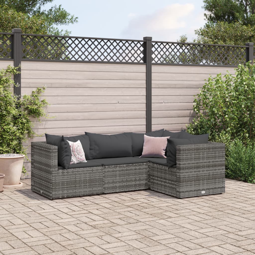 Set Mobilier De Grădină Cu Perne, 6 Piese, Maro, Poliratan