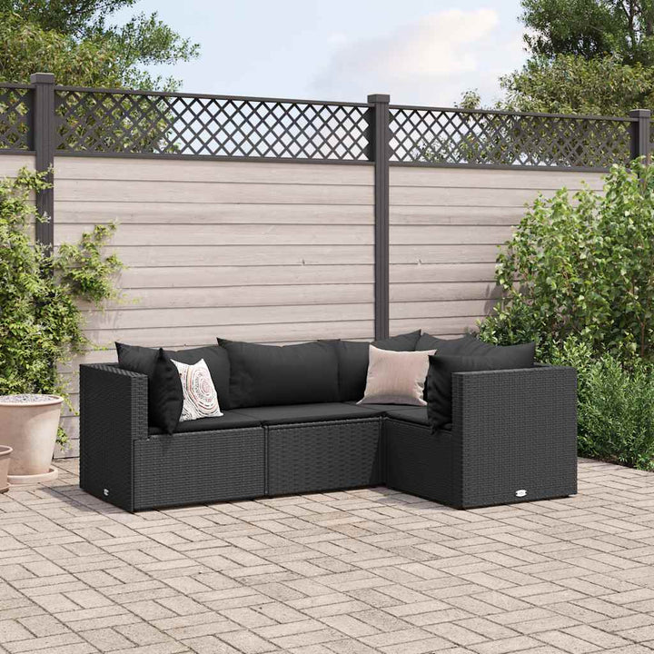 Set Mobilier De Grădină Cu Perne, 6 Piese, Maro, Poliratan