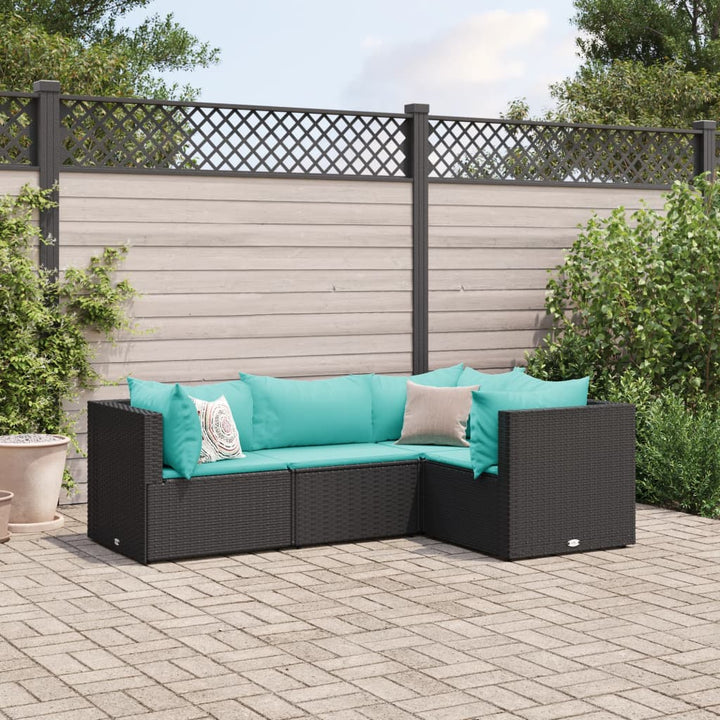 Set Mobilier De Grădină Cu Perne, 6 Piese, Maro, Poliratan