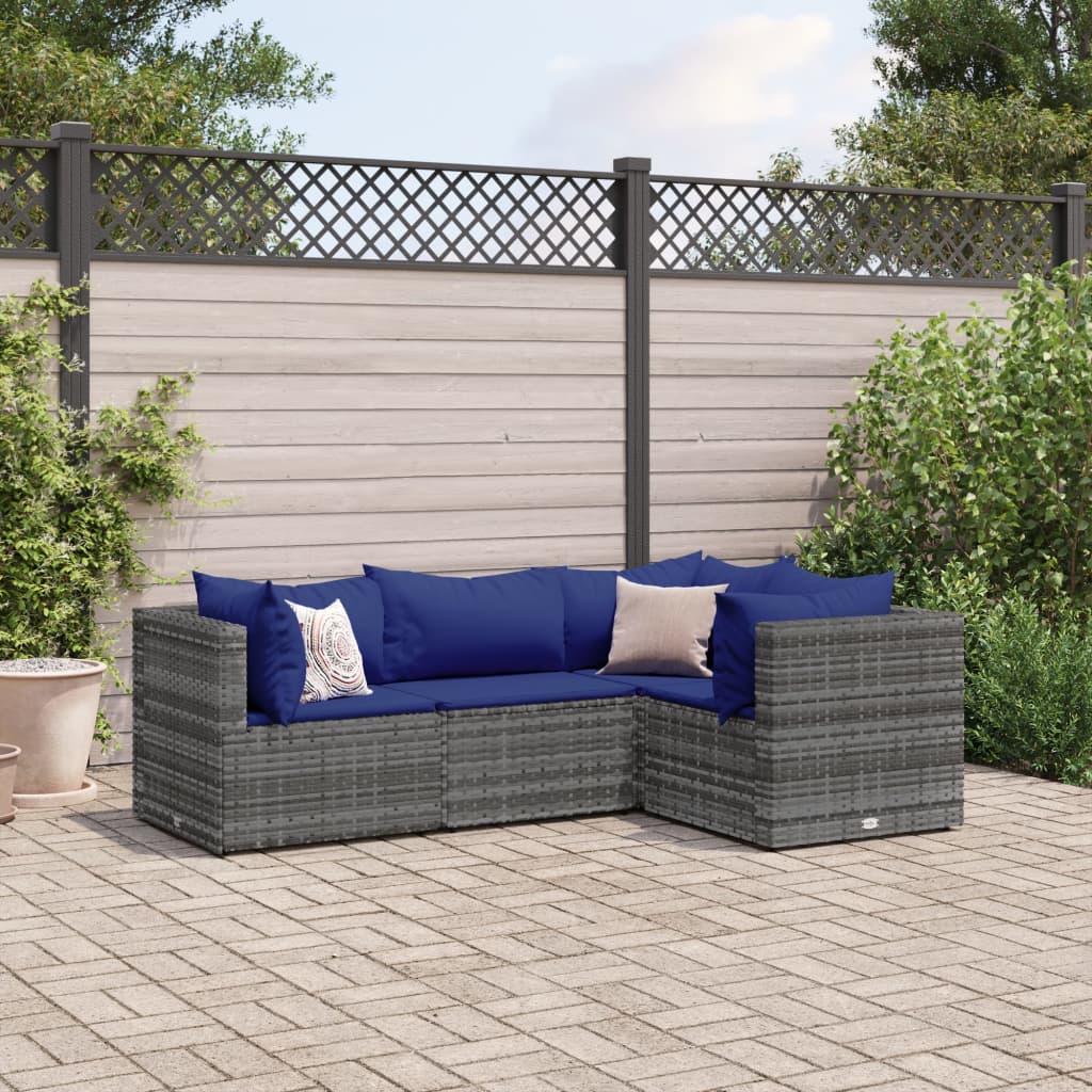 Set Mobilier De Grădină Cu Perne, 6 Piese, Maro, Poliratan