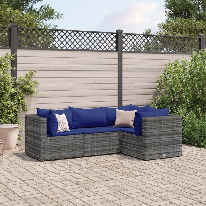 Set Mobilier De Grădină Cu Perne, 6 Piese, Maro, Poliratan
