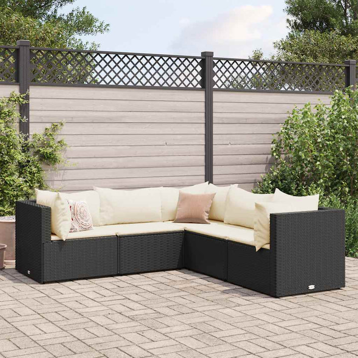Set Mobilier De Grădină Cu Perne, 6 Piese, , Poliratan
