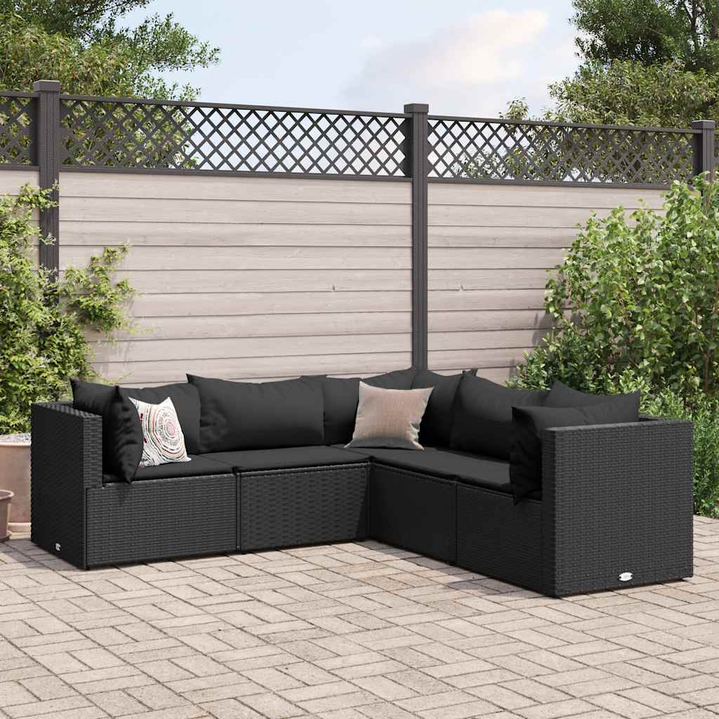 Set Mobilier De Grădină Cu Perne, 6 Piese, , Poliratan
