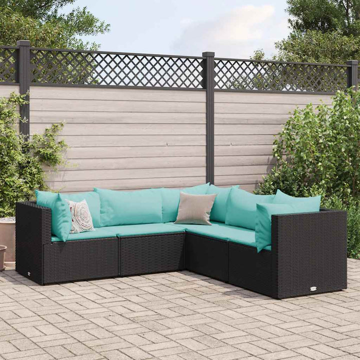 Set Mobilier De Grădină Cu Perne, 6 Piese, , Poliratan
