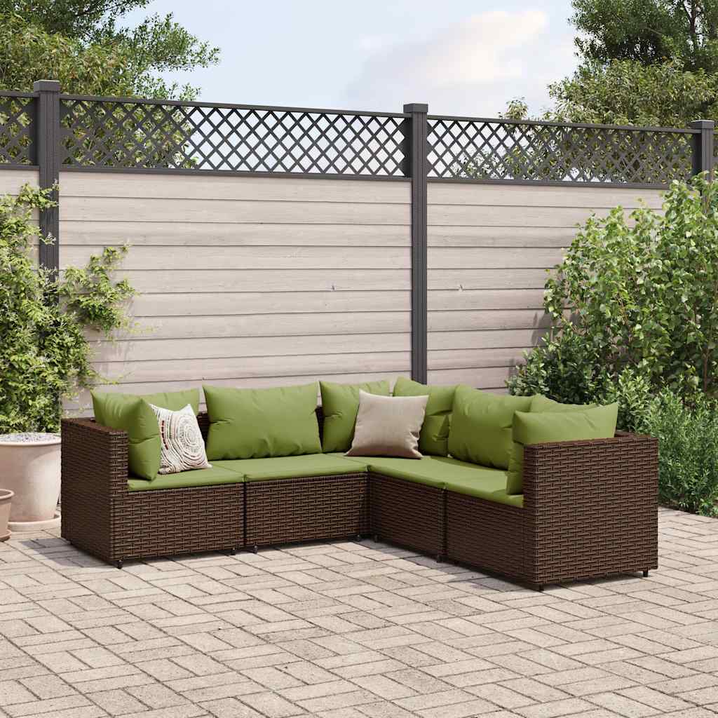 Set Mobilier De Grădină Cu Perne, 6 Piese, , Poliratan
