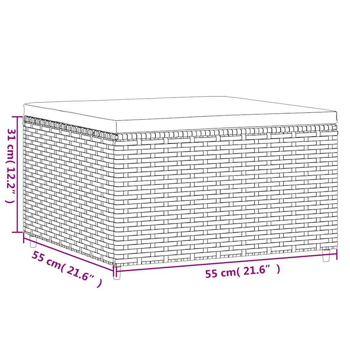 Set Mobilier De Grădină Cu Perne, 6 Piese, Negru, Poliratan