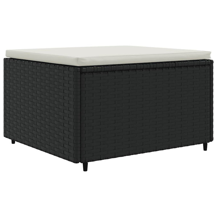 Set Mobilier De Grădină Cu Perne, 6 Piese, Negru, Poliratan