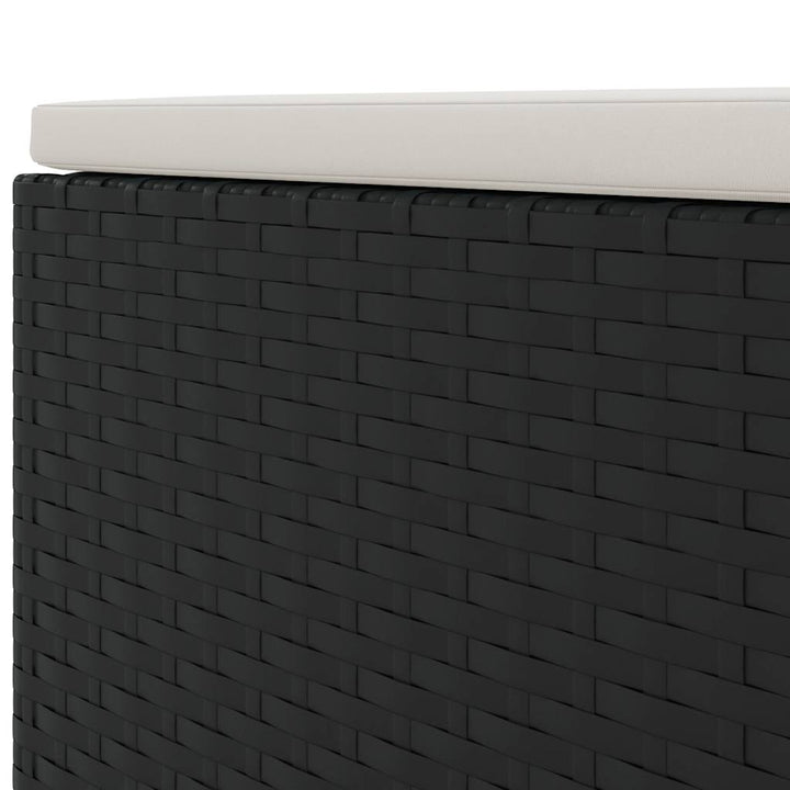 Set Mobilier De Grădină Cu Perne, 6 Piese, Negru, Poliratan