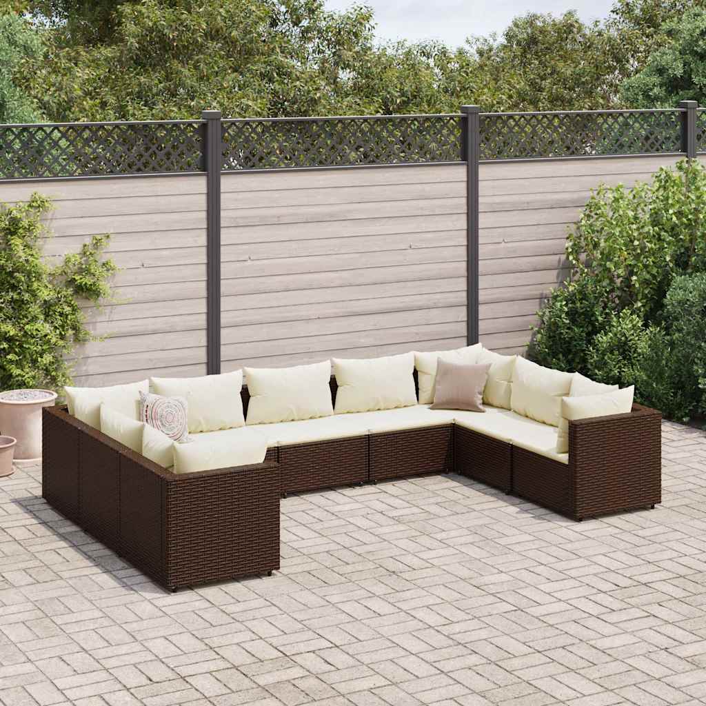 Set Mobilier De Grădină Cu Perne, 6 Piese, Negru, Poliratan