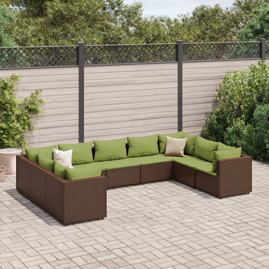 Set Mobilier De Grădină Cu Perne, 6 Piese, Negru, Poliratan