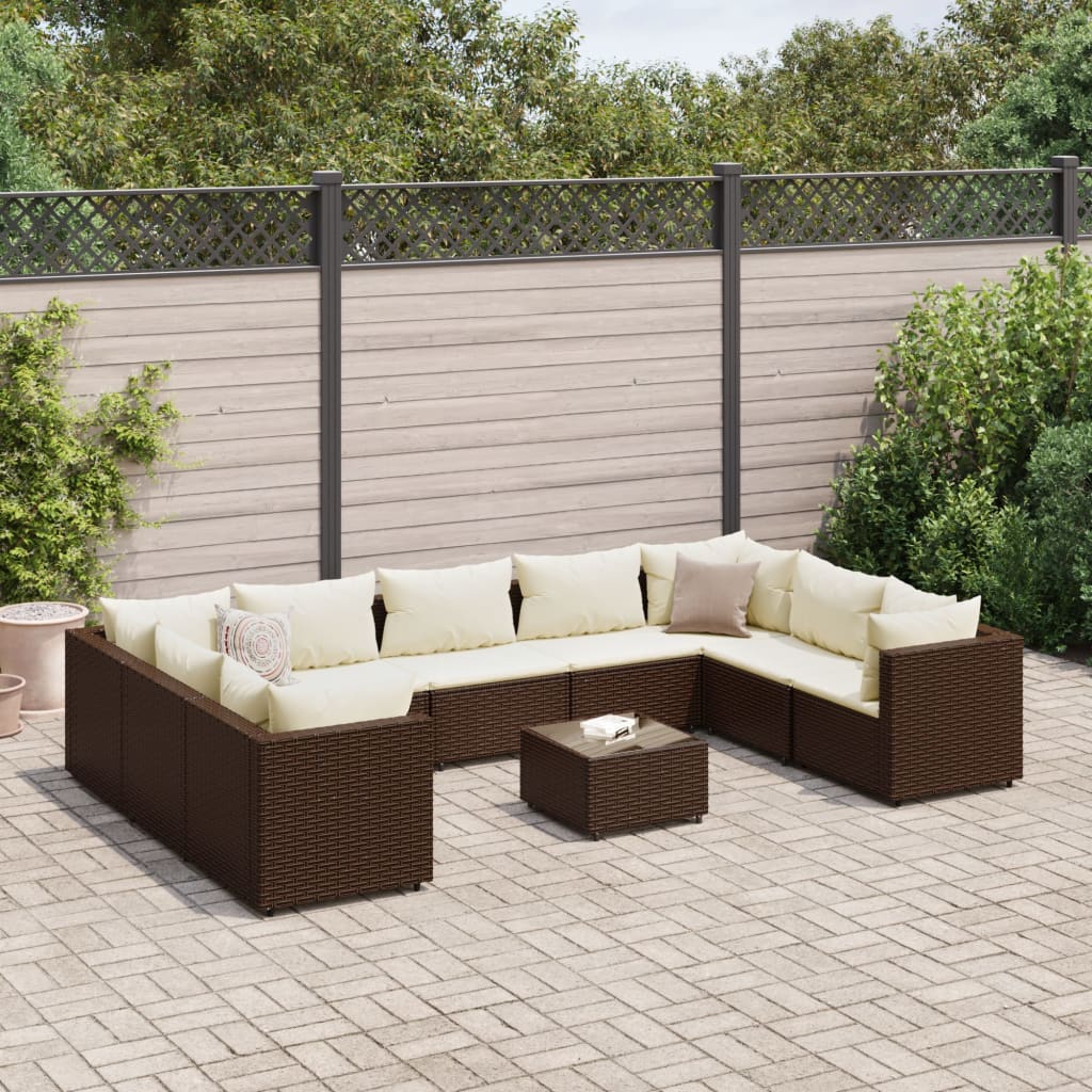 Set Mobilier De Grădină Cu Perne, 6 Piese, Negru, Poliratan