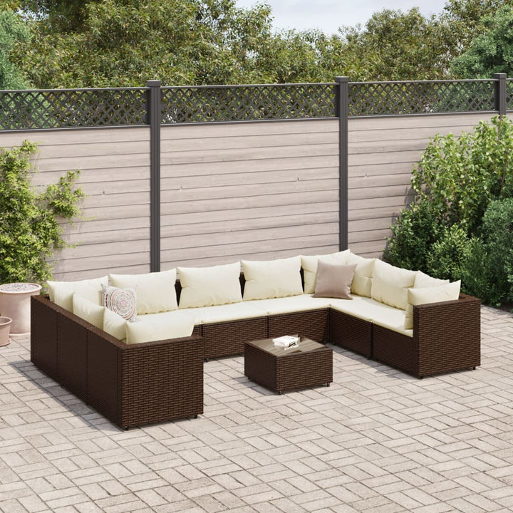 Set Mobilier De Grădină Cu Perne, 6 Piese, Negru, Poliratan