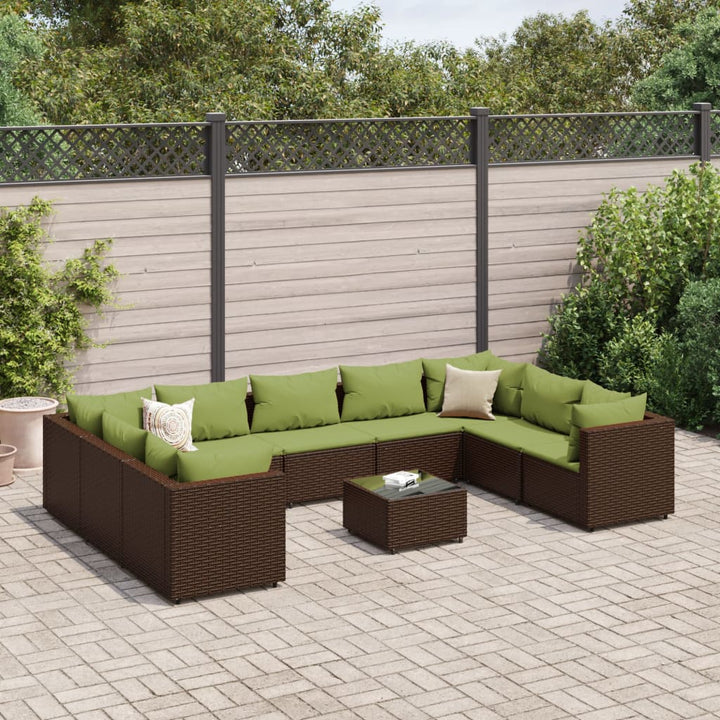 Set Mobilier De Grădină Cu Perne, 6 Piese, Negru, Poliratan