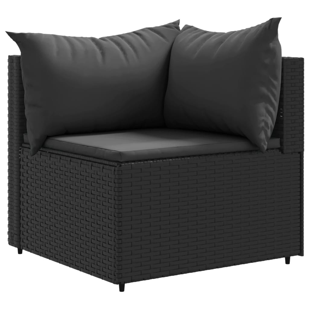 Set Canapele De Grădină Cu Perne, 11 Piese, , Poliratan