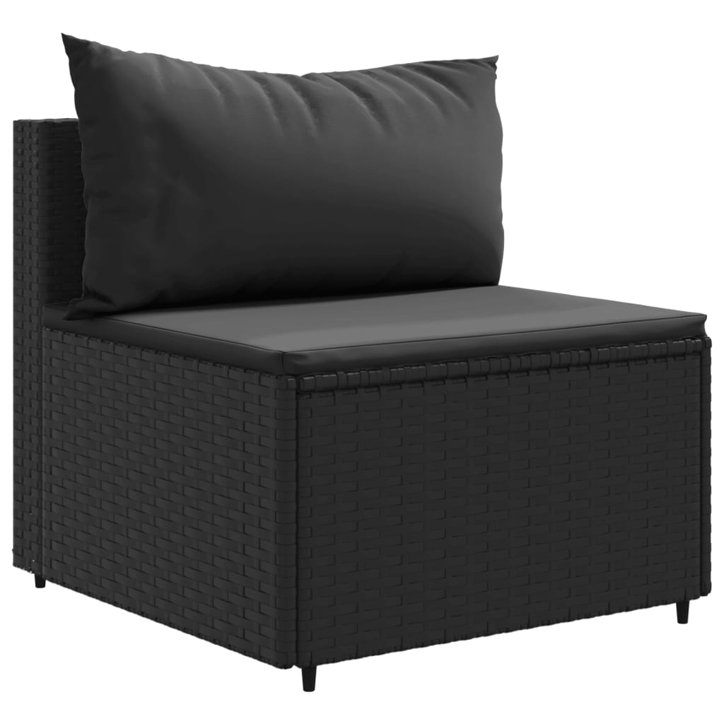 Set Canapele De Grădină Cu Perne, 11 Piese, , Poliratan