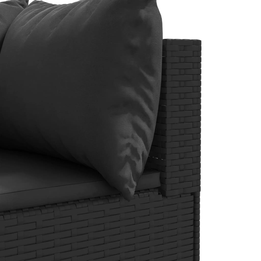 Set Canapele De Grădină Cu Perne, 11 Piese, , Poliratan