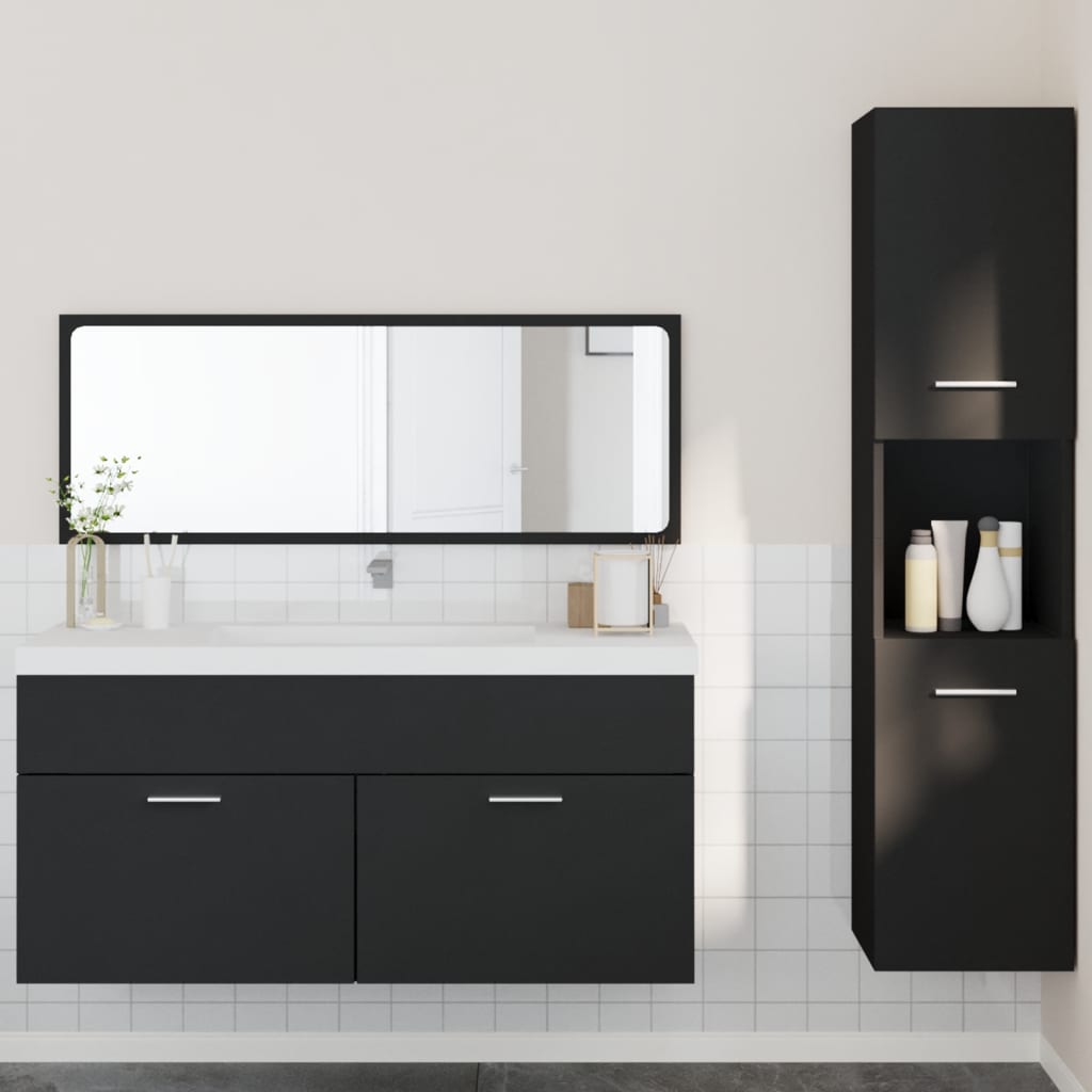 Set Mobilier De Baie, 3 Piese, , Lemn Compozit