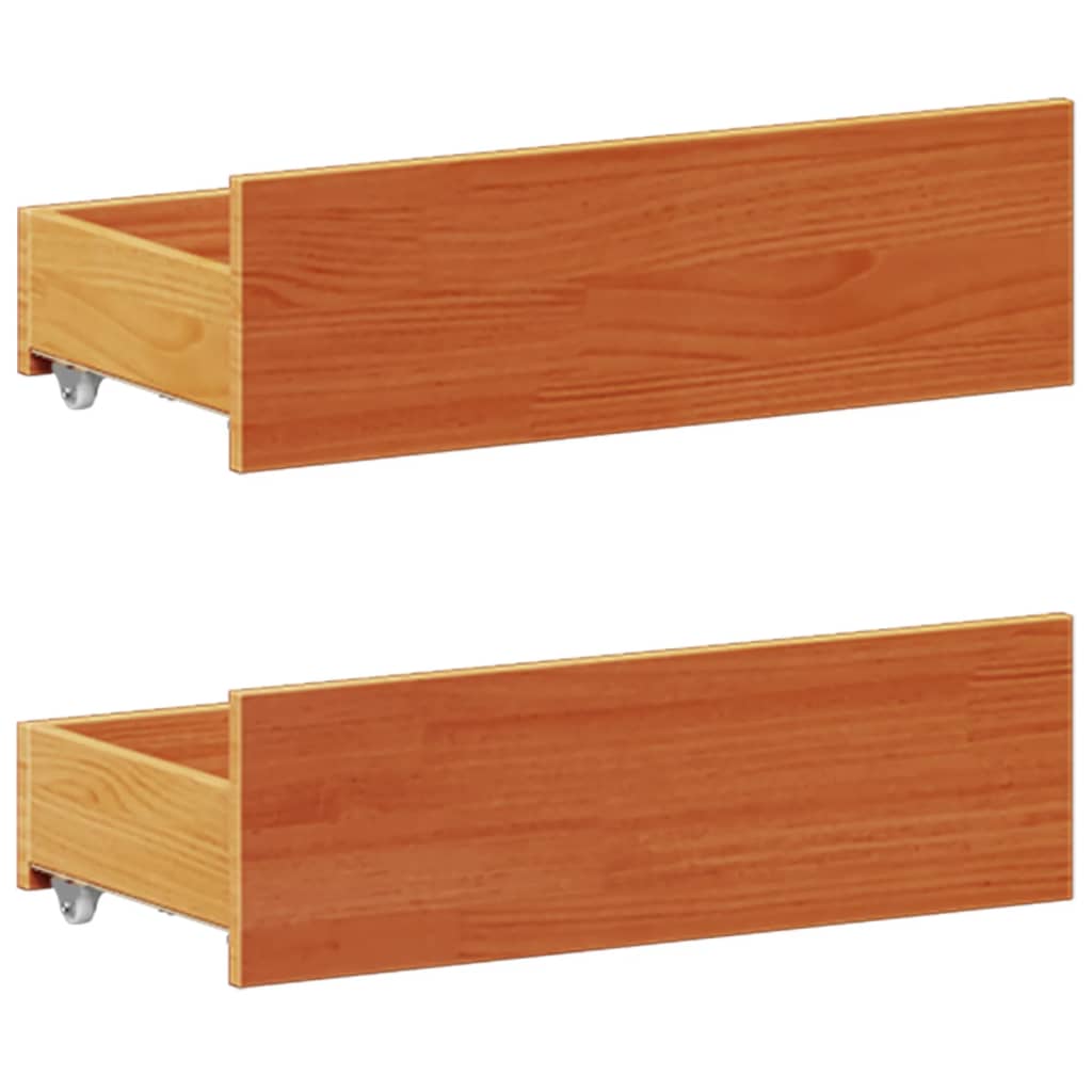 Pat Cu Bibliotecă Fără Saltea Maro 160X200 Cm Lemn Masiv De Pin
