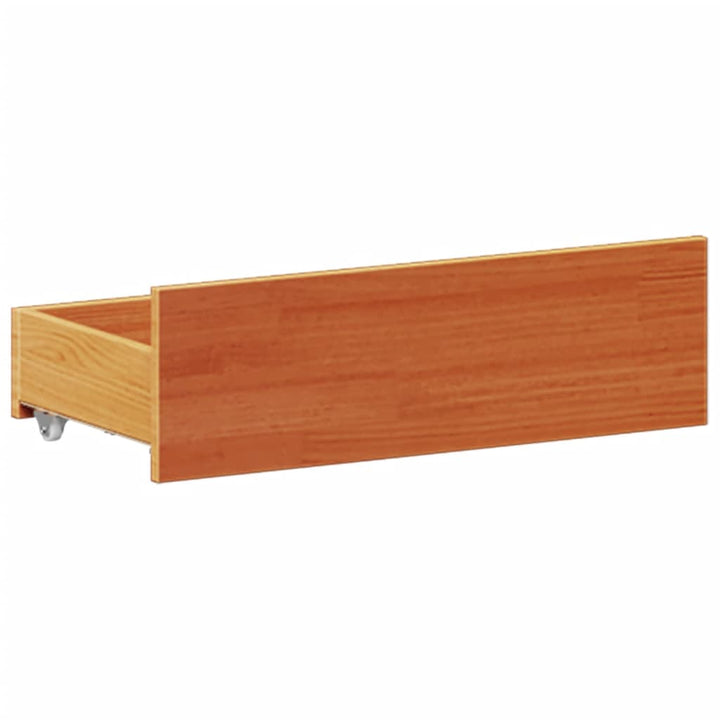 Pat Cu Bibliotecă Fără Saltea Maro 160X200 Cm Lemn Masiv De Pin