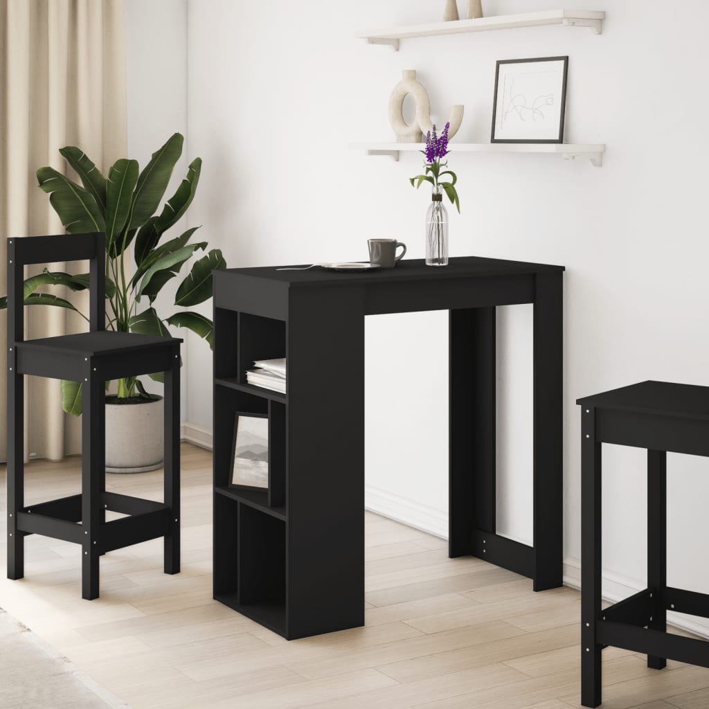 Masă De Bar Cu Rafturi, , 102X50X103,5 Cm, Lemn Prelucrat